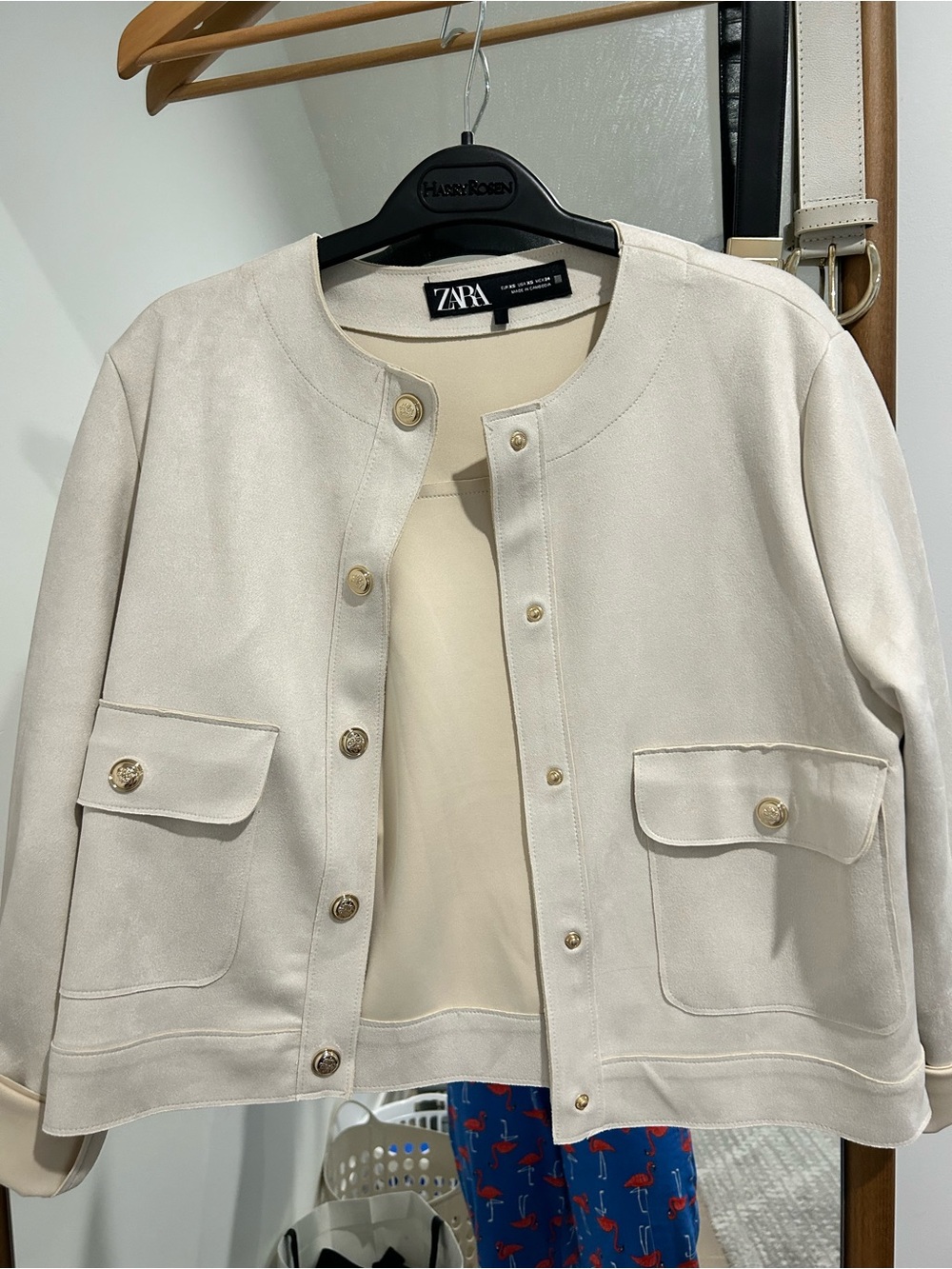 Zara faux suede jacket XS EUC